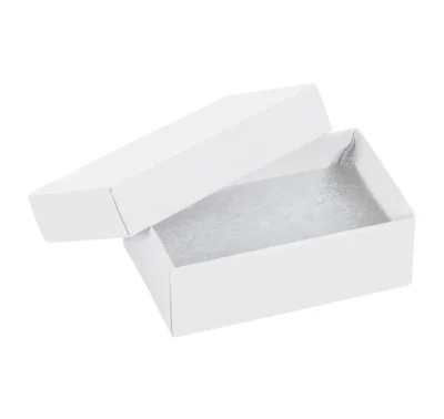 1 1/4 x 1 1/4 x 1 1/2 White Swirl Jewelry Box 100/Case